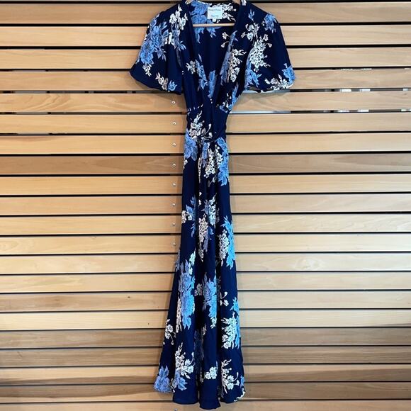 Privacy Please Floral Print Maxi Wrap Dress - Picture 4 of 7